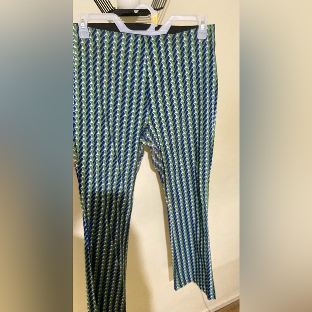Zara MINI FLARE GEOMETRIC PRINT Pants